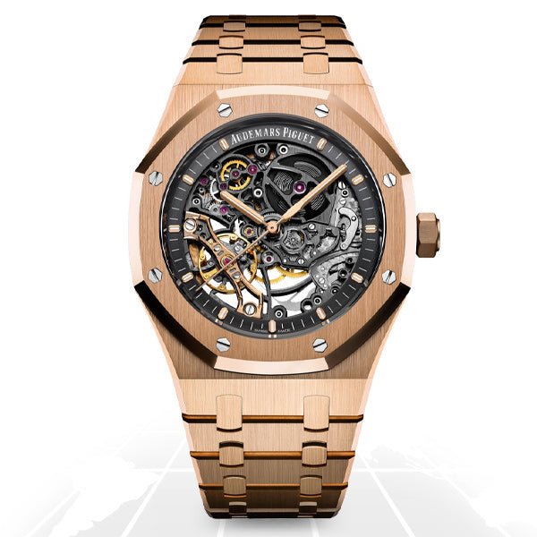 Au_emars Piguet Royal Oak Double Balance Wheel Openworked - Rose Gold_J11