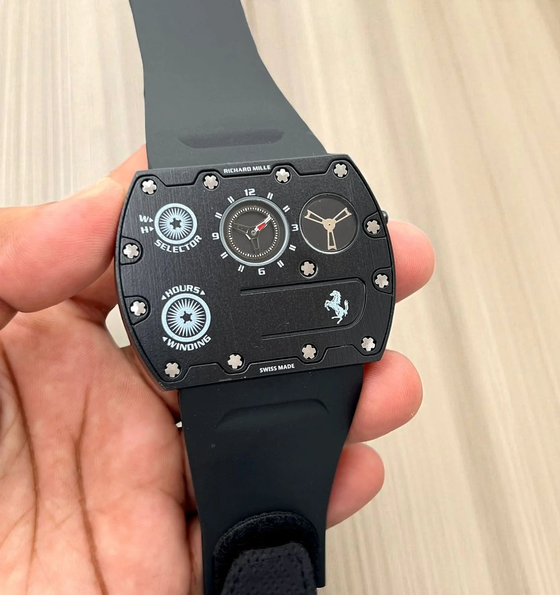 Ric@rd Mille RM UP-01 Ferrari Ultra-Thin – Limited Edition Titanium - Full Black_J14