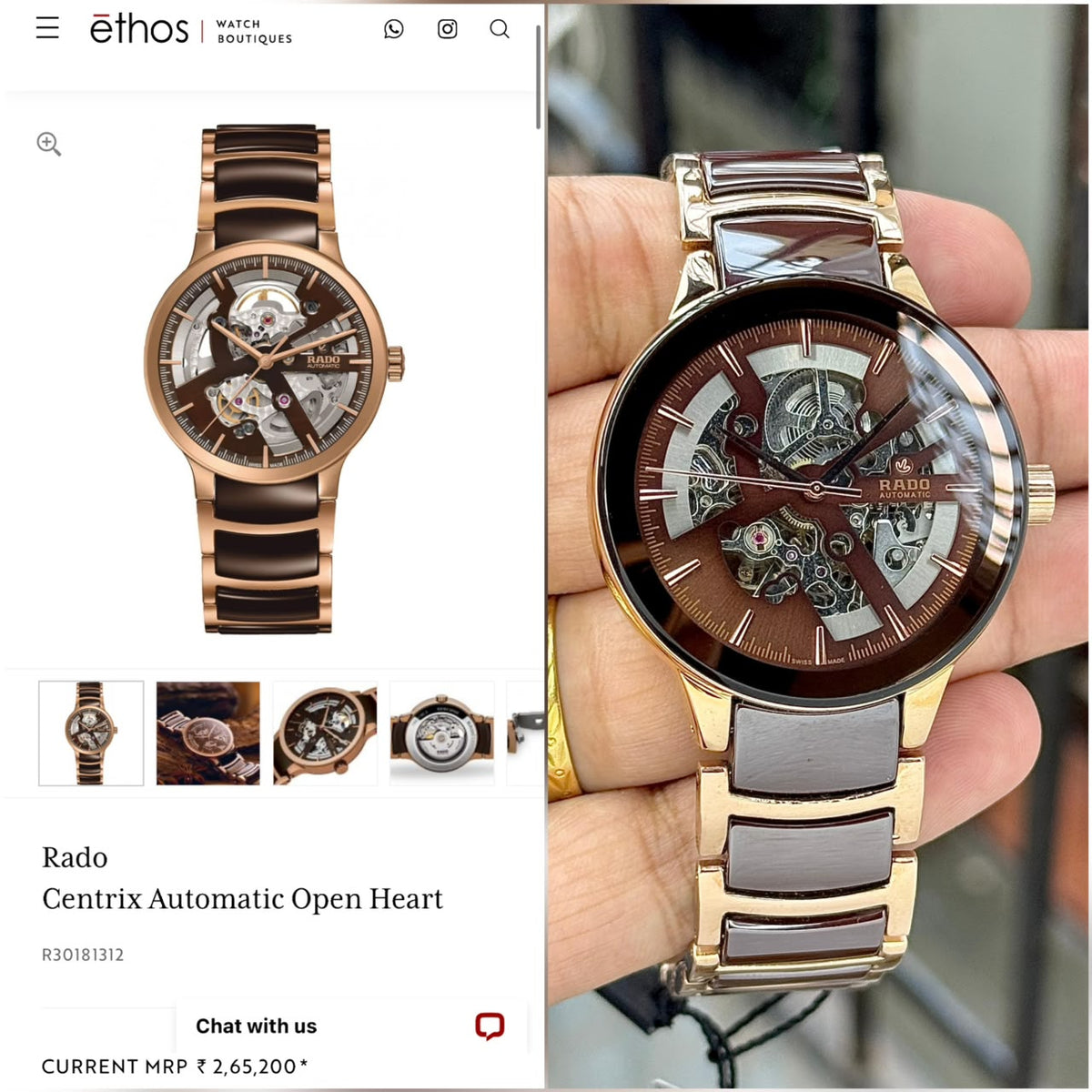 R@ADO CENTRIX AUTOMATIC DIAMONDS – OPEN HEART JUBILÉ EDITIO_S2