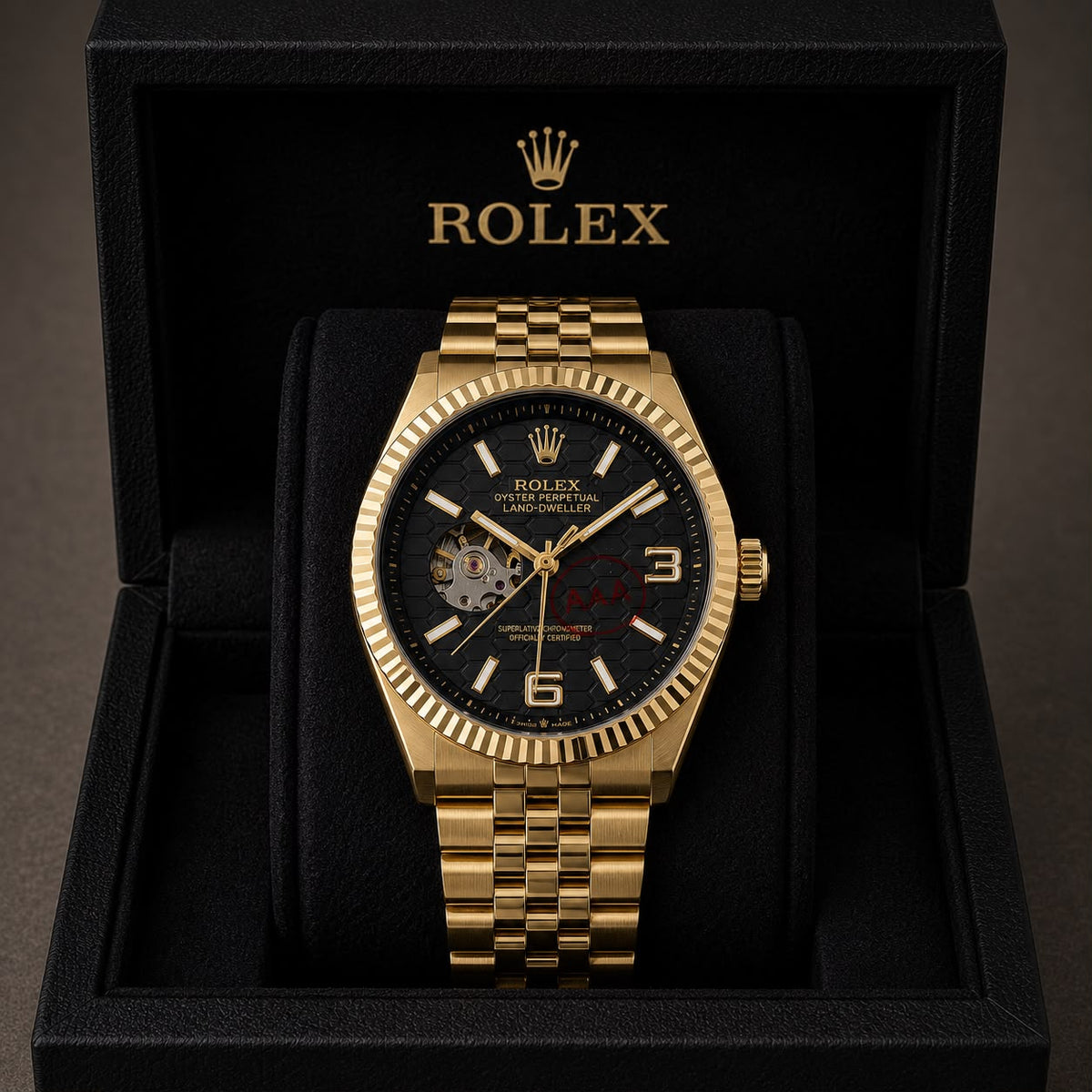 R@olex Luxury Green Dial Automatic Watch_S9