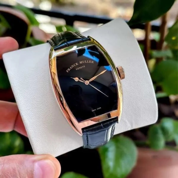 Fr@nck Muller Cintré Curvex "Phantom" Minimalist Black Dial Watch_J18
