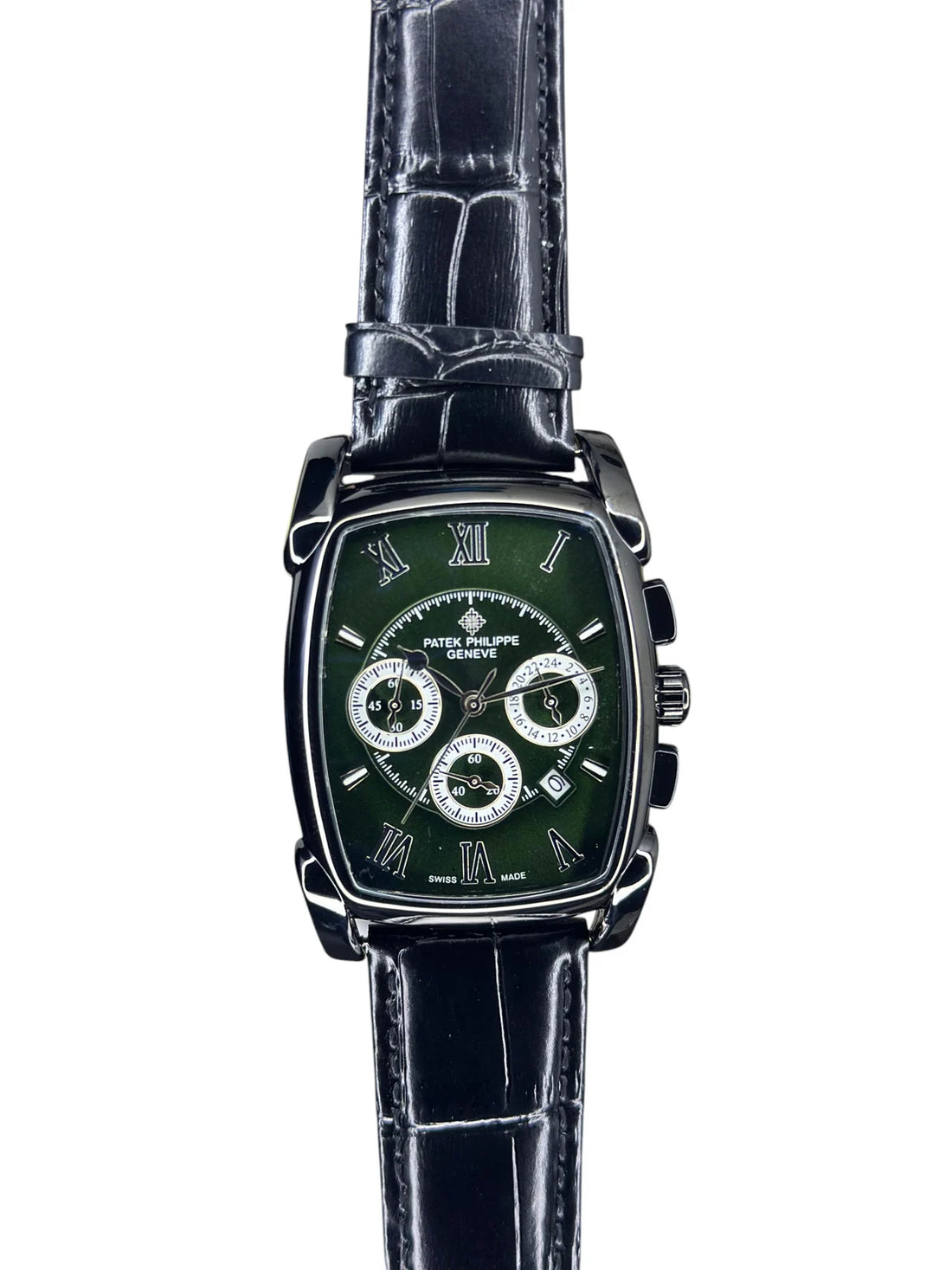 P@tek Philippe Gondolo Chronograph Green Dial & Black Alligator Strap_J12