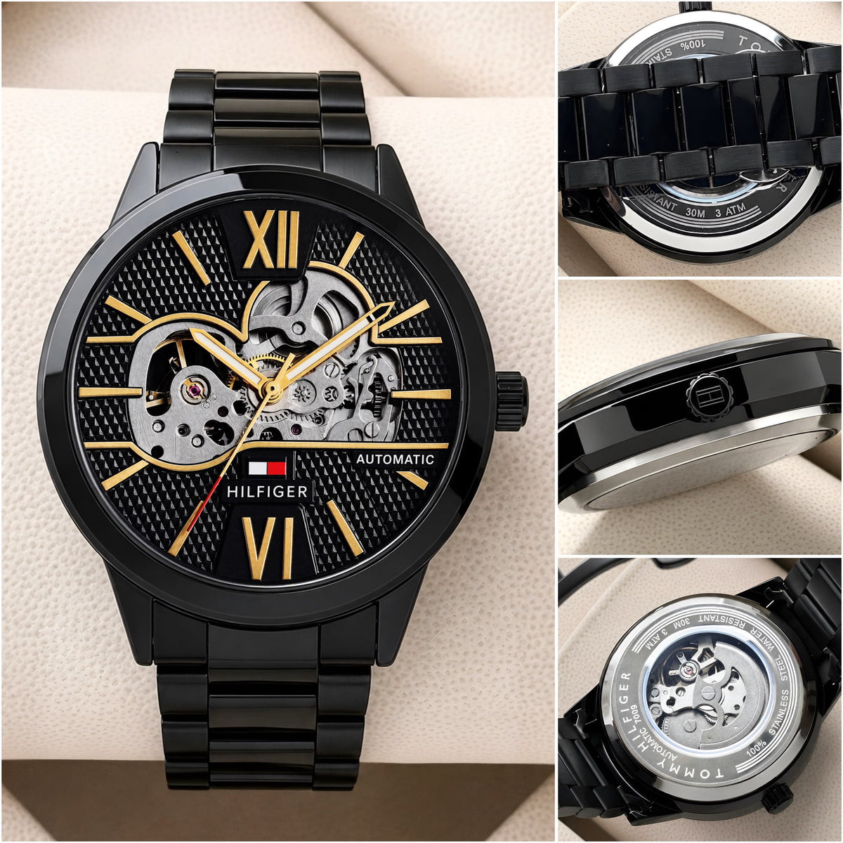 The Tommy Hilfiger Automatic Skeleton watch combines modern elegance with a premium design__J4