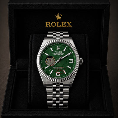 R@olex Luxury Green Dial Automatic Watch_S9