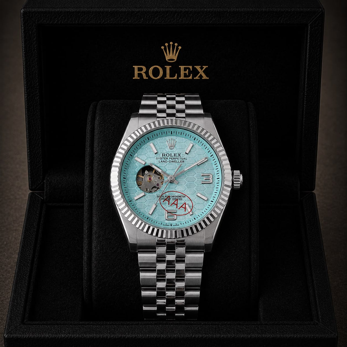 R@olex Luxury Green Dial Automatic Watch_S9
