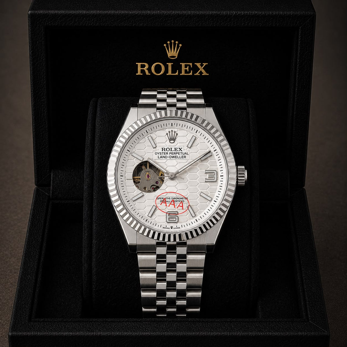 R@olex Luxury Green Dial Automatic Watch_S9