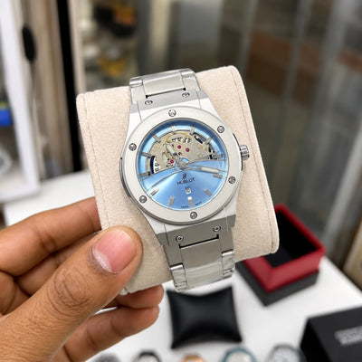Hublo@t Classic Fusion Skeleton — Premium stainless-steel finish, striking skeleton dial,*_S14