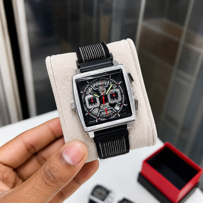 Iconic TAG Heuer Monaco- Limited edition velcaro strap inspired square chronograph_S16
