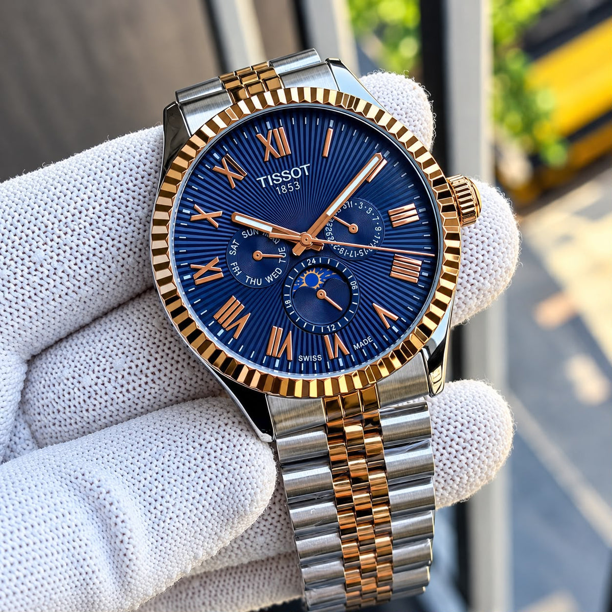 The Tissot 1853 Sun-Moon is precision, luxury, traditional and contemporary all displayed in a superb timepiece_BH2