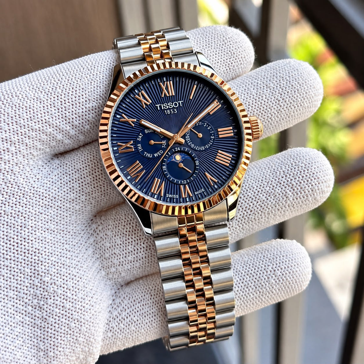 The Tissot 1853 Sun-Moon is precision, luxury, traditional and contemporary all displayed in a superb timepiece_BH2