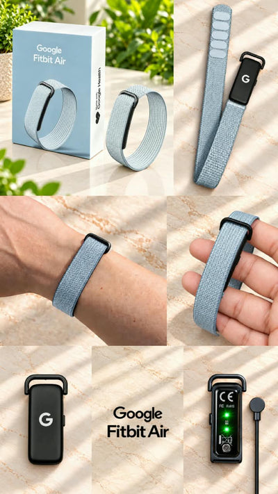 Google Fitbit Air Smart Fitness Band – Lightweight Adjustable Fitness Tracker Strap with USB Charging