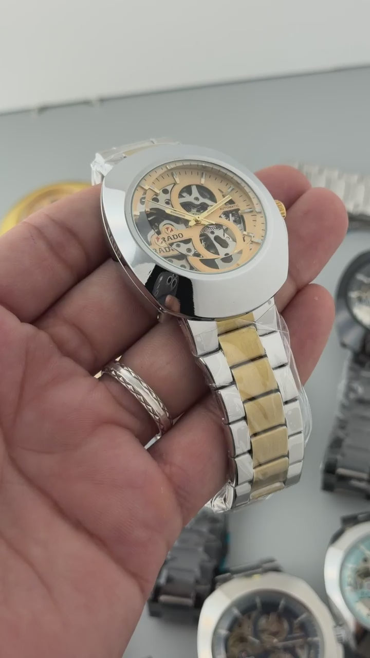 R@olex Luxury Green Dial Automatic Watch_S9