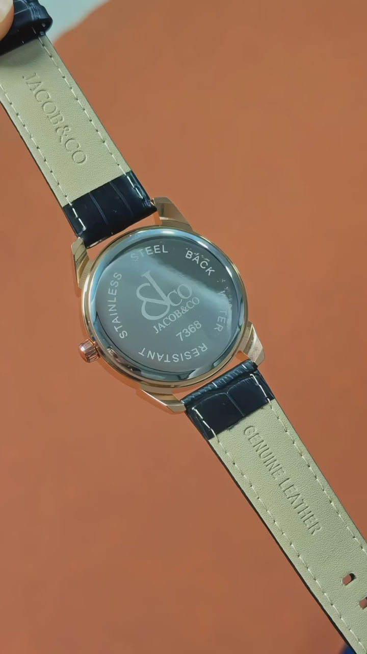 Elegance & Luxury Golden Round Jacob & Co | Limited Editions_J2