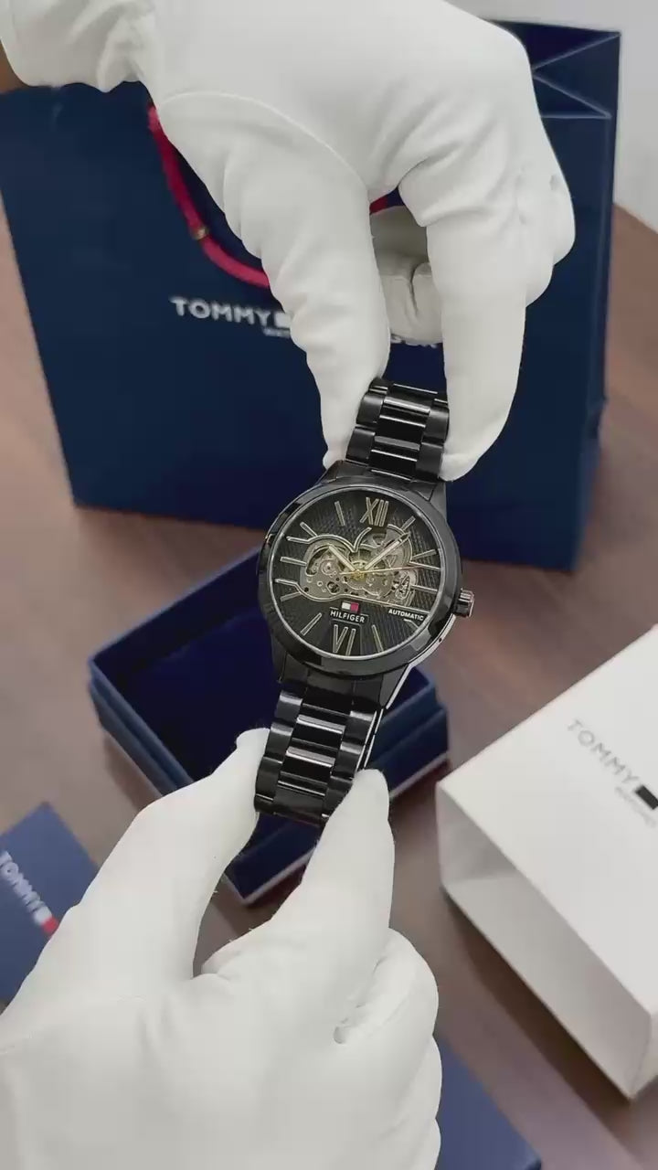 The Tommy Hilfiger Automatic Skeleton watch combines modern elegance with a premium design__J4