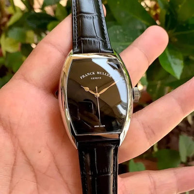 Fr@nck Muller Cintré Curvex "Phantom" Minimalist Black Dial Watch_J18